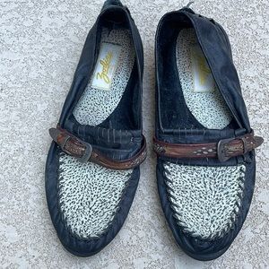Zodiac USA Leather Loafers with Feathers